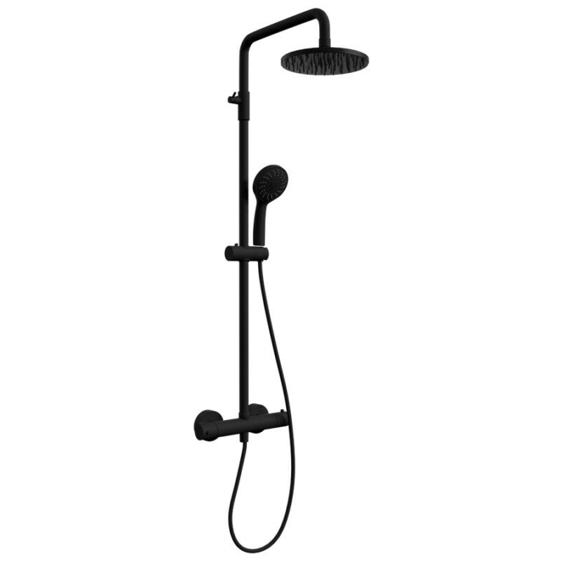 Cuisibane - Combiné de douche et douchette disque - Black Mat
