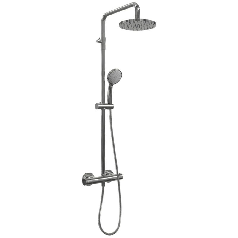 Combiné de douche et douchette disque - Chromé