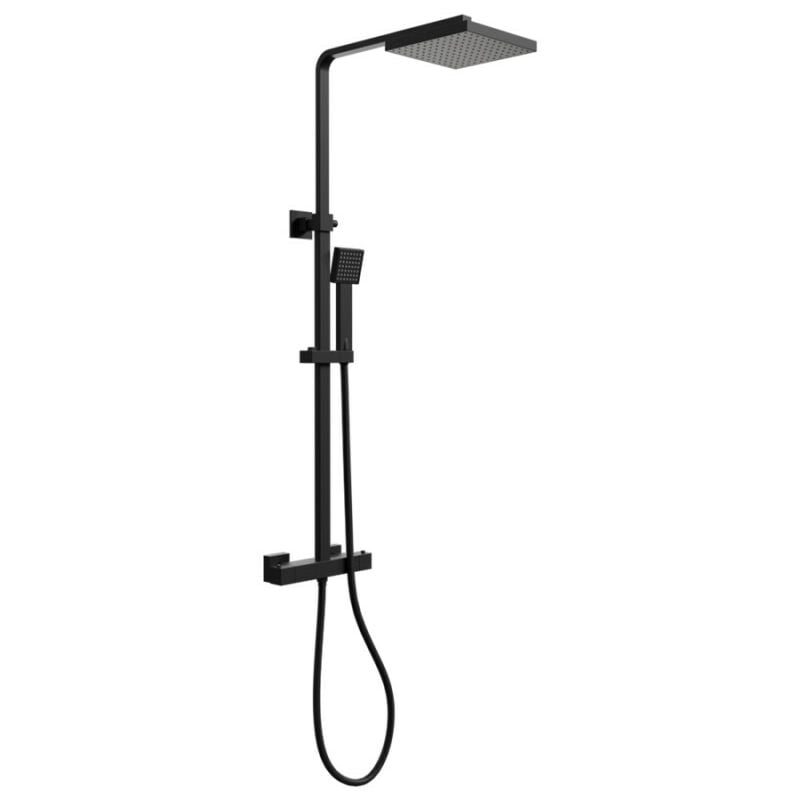 Cuisibane - Combiné de douche et douchette square - Black Mat