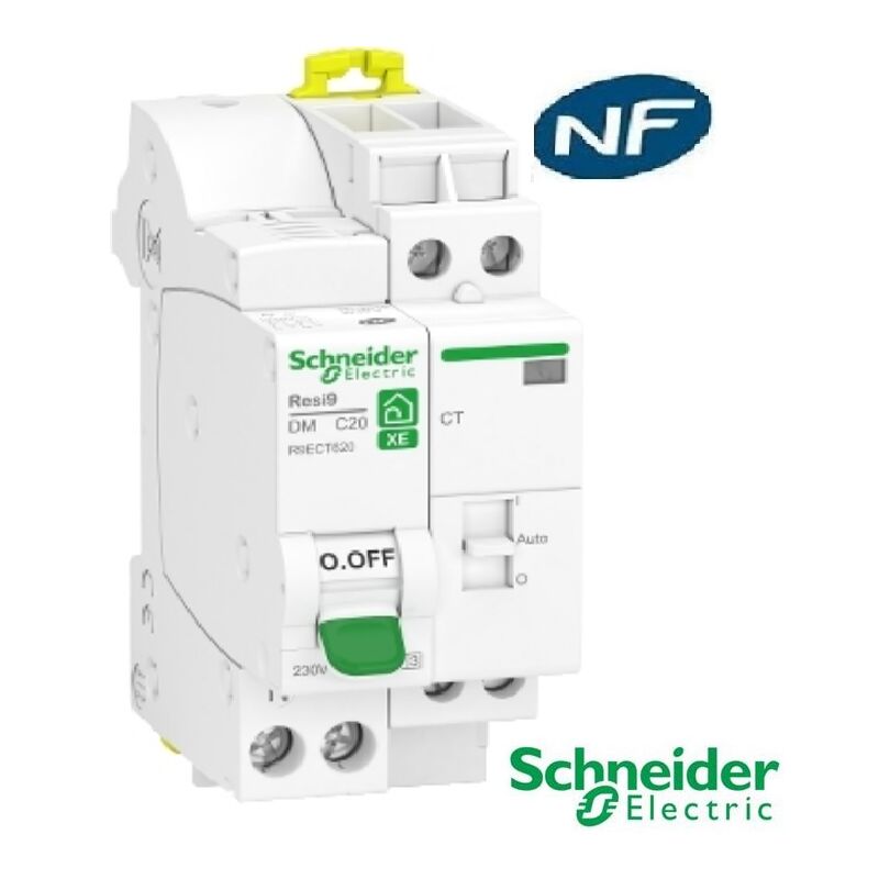 Combiné Disjoncteur + contacteur ce embrochable série xe 1P+N 20A Schneider R9ECT620
