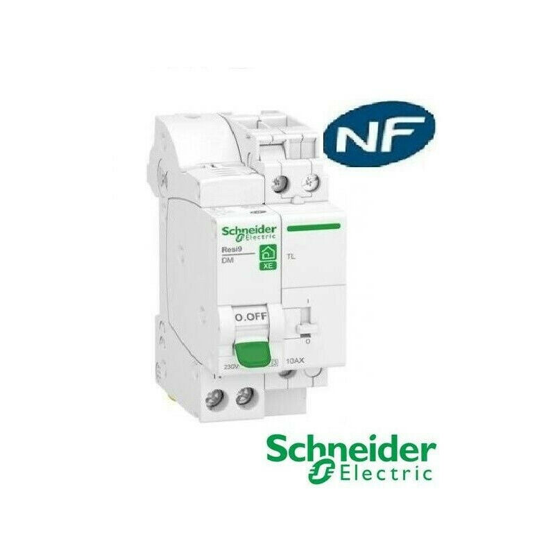 Combiné Disjoncteur et télérupteur embrochable série xe 1P+N 10A Schneider R9ECL610