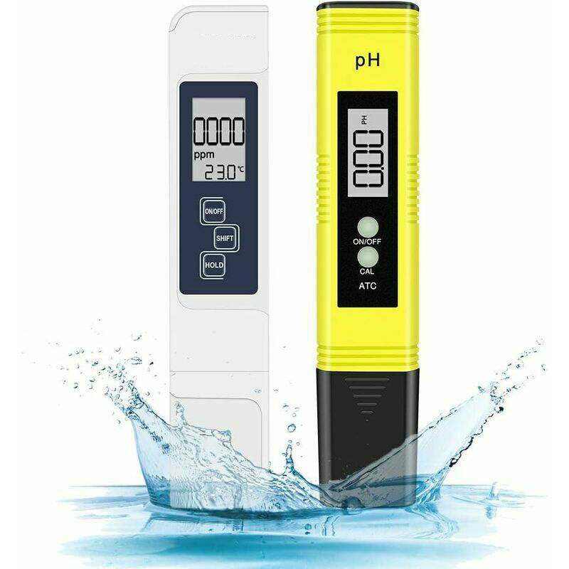 Combiné pH-mètre numérique et TDS, testeur de pH 0,05ph avec une haute précision +/- 2% de précision de lecture Testeur TDS, testeur de qualité de