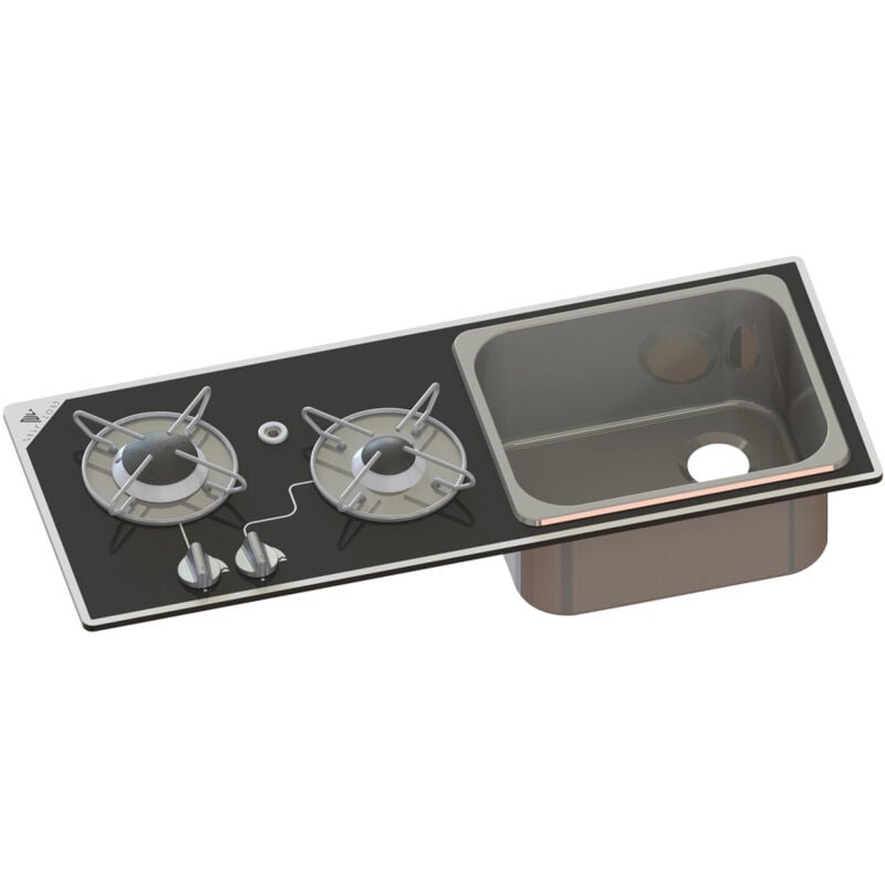 combiné réchaud à gaz 2 feux + évier encastrable en verre crystal 765x334 - navy load