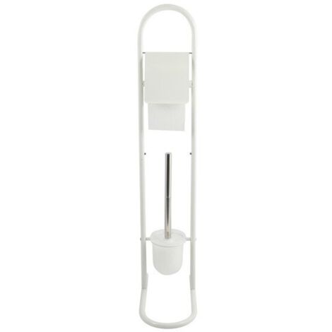 Combiné Wc en Acier Blanc 29x16x70cm MSV