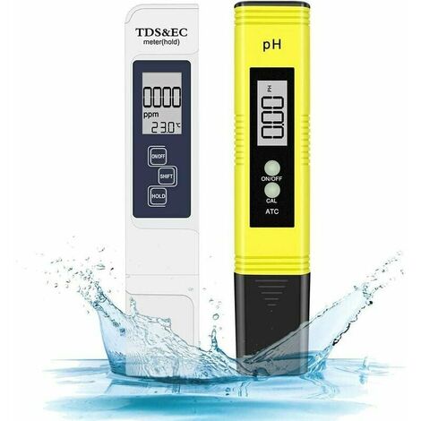 Combo Digital pH y TDS Meter, 0.05ph pH Tester con alta precisión +/-2% Precisión de lectura TDS Tester, Water Quality Tester para agua potable/piscina/acuario/piscina