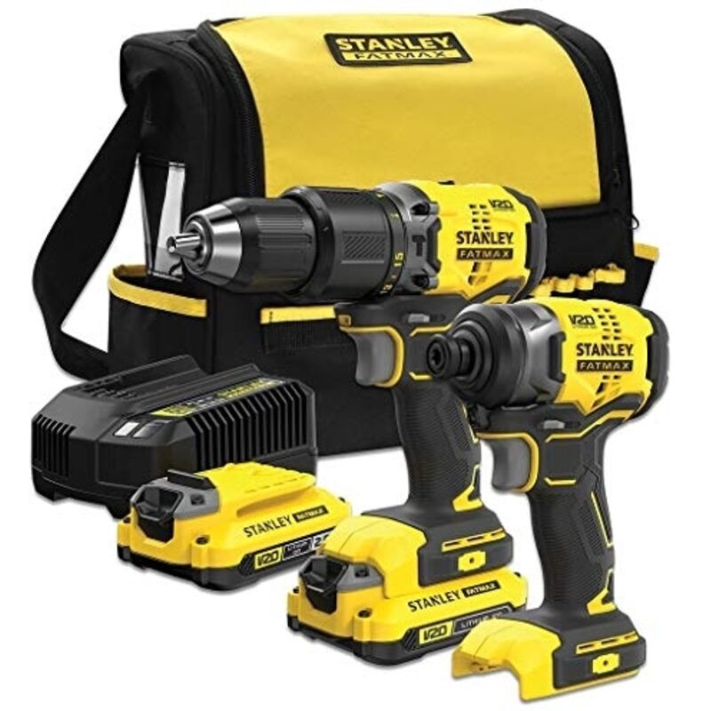 Stanley Black&decker - combo V20 : marteau perforateur brushless + visseuse à chocs brushless SFMCK461D2S-QW