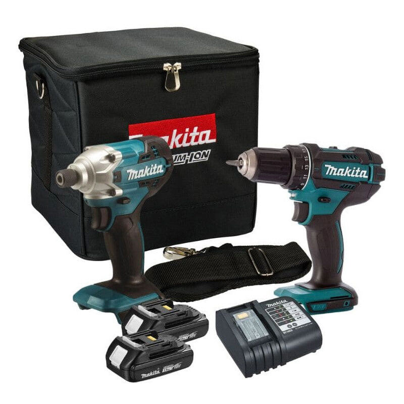 Makita - Combopack 2 outils DLX2339SY Perceuse DDF482 Visseuse à chocs DTD156 - 18V Li-Ion (2x1.5 Ah)