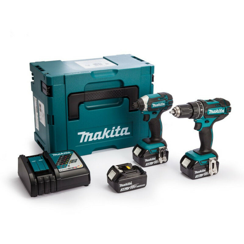 Combopack 2 outils perceuse à percussion DHP482 et visseuse DTD152 3x3 0 Ah MAKITA DLX2131JX1