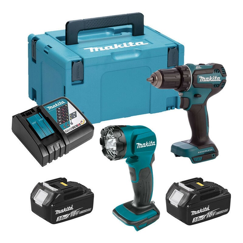 Makita - Combopack 2 outils sans fil 18V lxt (2x3,0 Ah) (DDF485 + DML815) DLX2349J