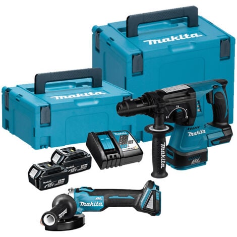 Combopack 2 Werkzeuge 18V LXT (2x5,0Ah) (DHR243Z + DGA504Z) in Mackpac - MAKITA DLX2125TJ1