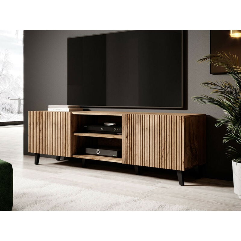 Bestmobilier - Come - meuble tv - bois - 150 cm - style contemporain - bois