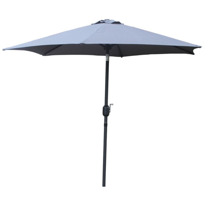 Concept-usine - come - Parasol circulaire 2,5x2,5 droit gris en aluminium