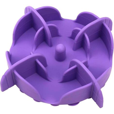 Comedero antiglutoniano para perros y gatos - Inserto para perros y gatos - Recortable (sin comedero) - Talla S - Morado