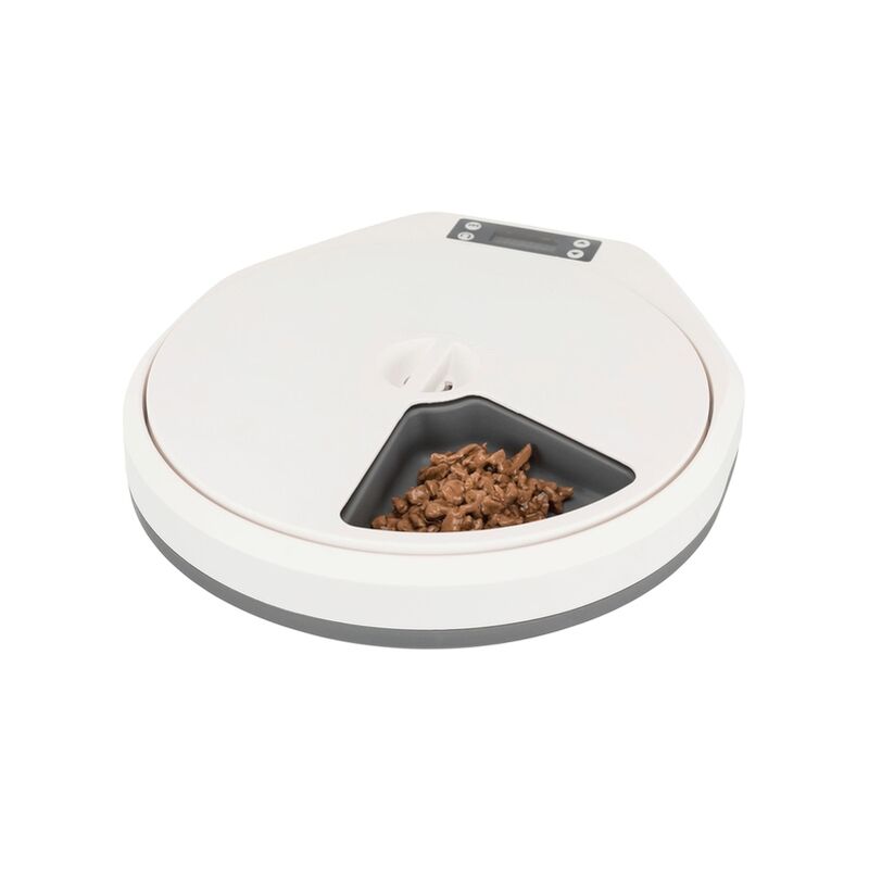 

Comedero autom. TX5, 5×240ml/33×5×36cm,Blanco-Gris - Blanco - Trixie