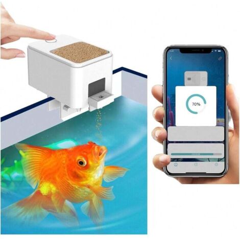 Comedero automático para peces, WiFi, con temporizador inteligente para acuario, con controlador