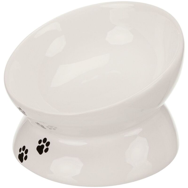 

Trixie Comedero Cerámica, Gatos, 0.25 l/ø 13 cm, Blanco - Blanco