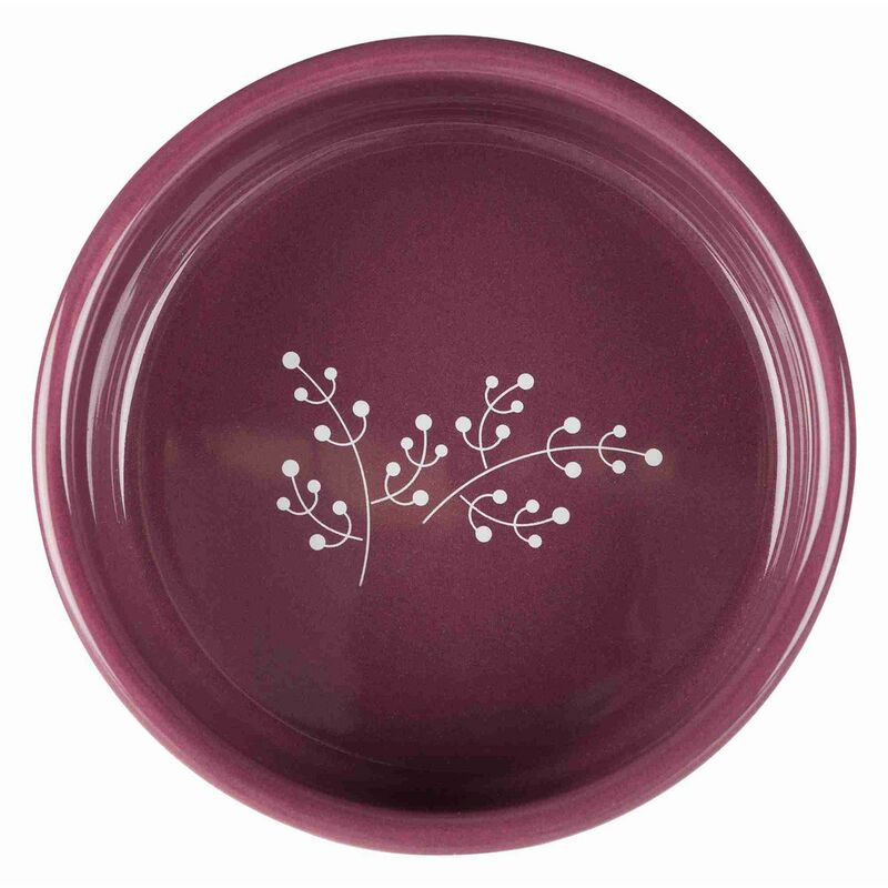 

Comedero Cerámico, 0.8 l/ø 16 cm, Blanco-Morado - Blanco - Trixie