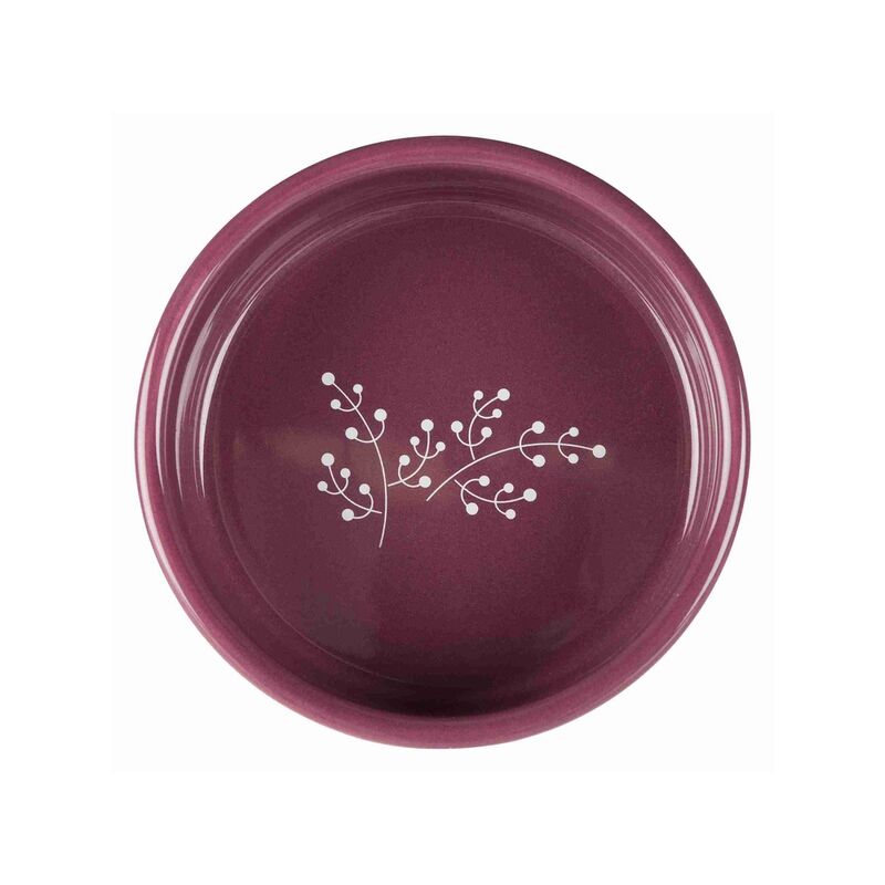 

Comedero Cerámico, 1.4 l/ø 20 cm, Blanco-Morado - Blanco - Trixie