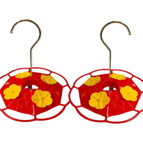 Comedero colgante para colibríes de exterior, paquete de 2 comederos para colibríes, comedero para colibríes de exterior, a prueba de fugas, fácil de llenar.