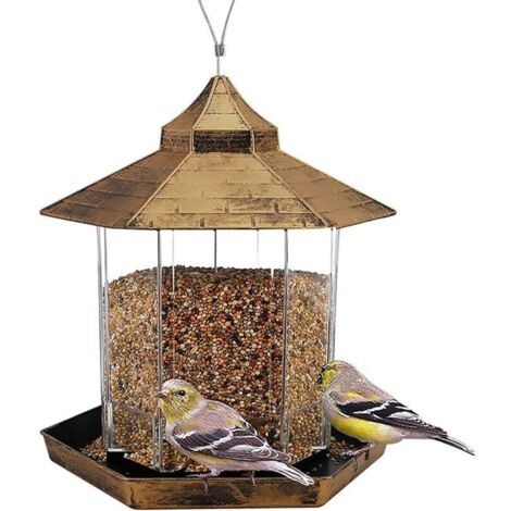 Comedero colgante para pájaros silvestres, cenador, comedero para pájaros, decoración para exteriores: perfecto para atraer pájaros al jardín, para niños amantes de las aves.