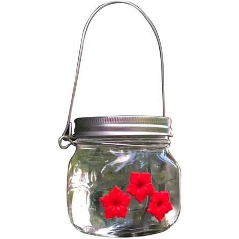 Comedero de plástico para colibríes, 475 ml, multicolor, 108 g, incluye material de montaje, ideal para la observación y como decoración exterior.