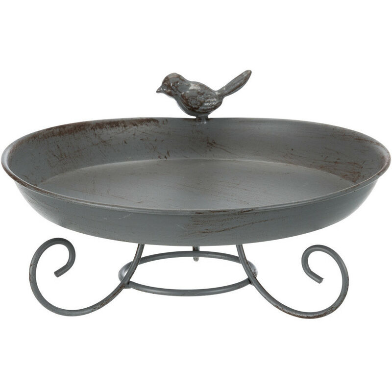 

Comedero o bañera de metal para pájaros