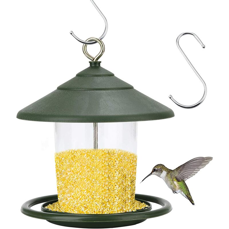

Comedero para pájaros silvestres, comedero para pájaros colgante, comedero para pájaros colgante de plástico para balcón al aire libre transparente
