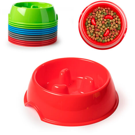 Comedero Perros Antiglotones 24 cm, Colores Surtidos, Recipiente