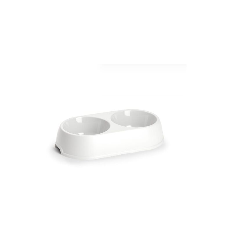 

Comedero plastico doble redondo para mascotas Beige