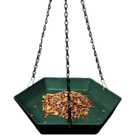 Comedero poligonal colgante para pájaros, bebedero y comedero para pájaros de exterior, comedero decorativo para jardín, patio, balcón, césped, parque y terraza, para la observación de aves.