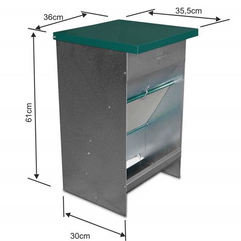 GOMEZ Y CRESPO Comedero Tolva grande galvanizada 42 Lt
