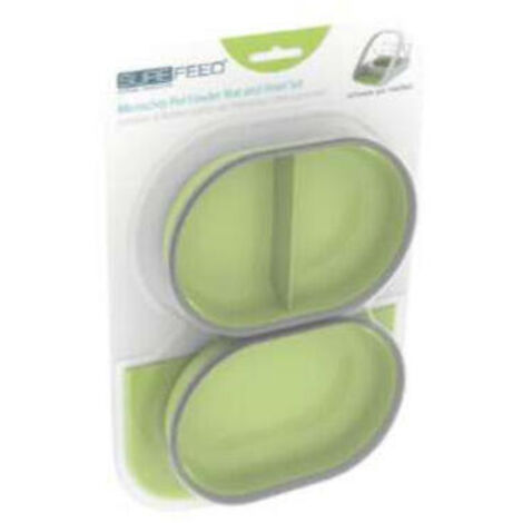 COMEDERO Y COLCHONETA SURFEED PARA GATO Y PERRO PEQUEÑO - VERDE