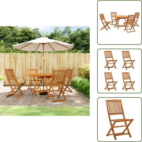 Comedor de exterior - vidaXL Juego de comedor de jardín 5 piezas madera maciza de acacia - Madera maciza