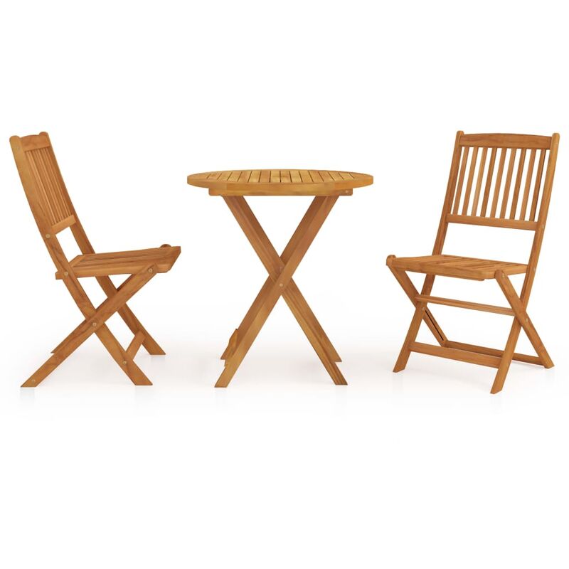 

Comedor de jardín plegable 3 piezas madera maciza de acacia