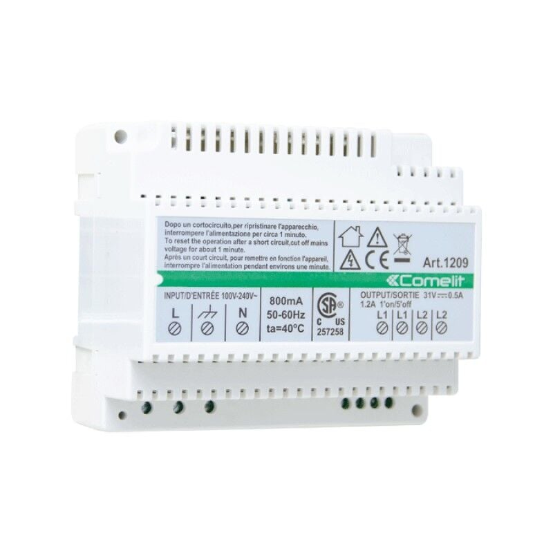 Alimentation Comelit 33 VDC pour kit vidéo Simplebus 2 fils 1209