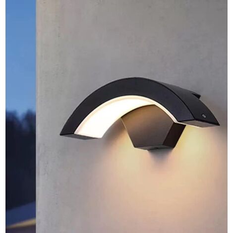 COMELY Aplique de Pared LED Exterior Moderno Negro, Impermeable IP54, 24W, 2700LM, Luz Cálida 3000K, para Villa, Porche, Entrada, Jardín, Balcón - Sin Sensor de Movimiento