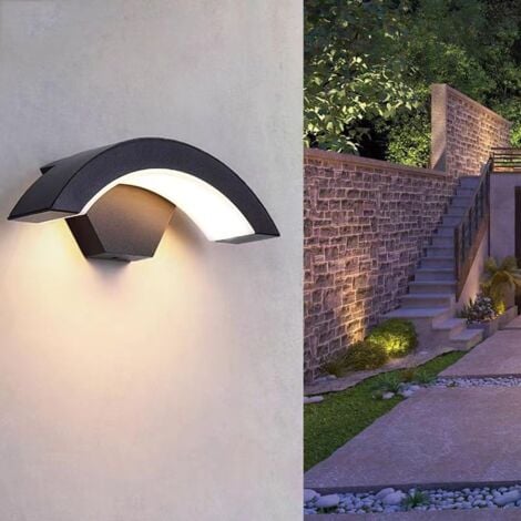 COMELY Applique da esterno, applique da esterno a LED da 24 W, IP65 impermeabile, moderna lampada da parete, decorazione da esterno per giardino, patio, parete, vialetto, villa, corridoio (bianco cald