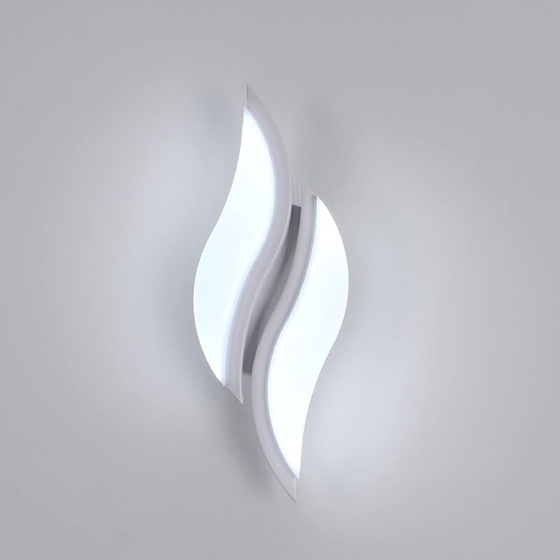Applique Murale led, Blanc, en acrylique Métal, Applique Murale Intérieur pour Salon Chambre Entrér moderne de 12W (Lumière blanche) - Comely