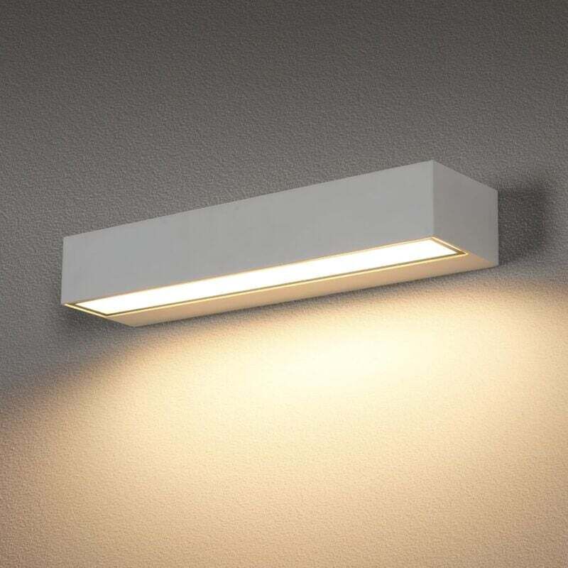 COMELY Applique Murale Exterieur LED 16W, Etanche IP65 Luminaire Mural Exterieur Moderne, 3000K Blanc Chaud Applique Murale Blanche Exterieur 30CM