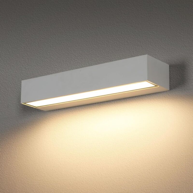 Applique Murale Exterieur led 16W, Etanche IP65 Luminaire Mural Exterieur Moderne, 3000K Blanc Chaud Applique Murale Blanche Exterieur 30CM - Comely