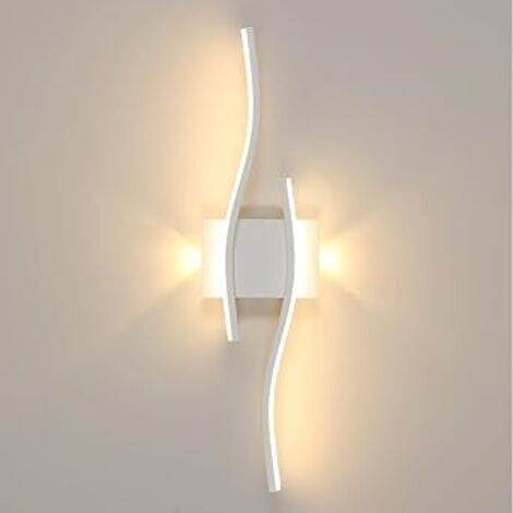 Comely Applique Murale Intérieure LED, 20W 2250LM Moderne Lampe Murale LED, Design Ligne Longue Luminaire Mural Blanche pour Salon Chambre Escalier, 3000K Blanc Chaud [Classe énergétique E]