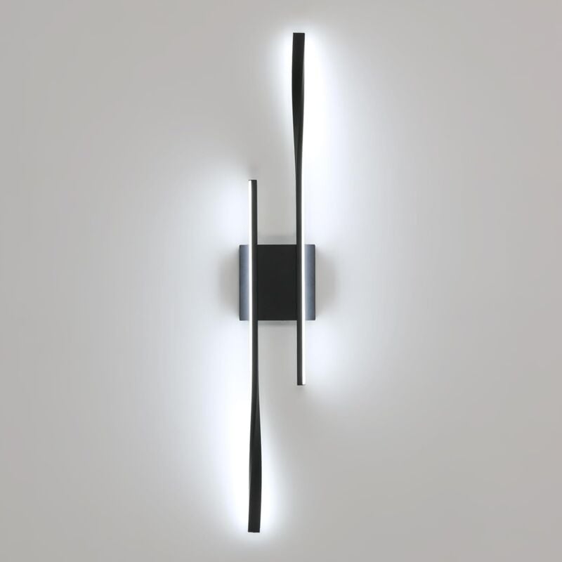 Comely - Applique Murale Intérieure led, 27 w 3000 lm Lampe Murale led Moderne, Noir Luminaire Mural Interieur pour Chambre Salon Couloir Escalier,