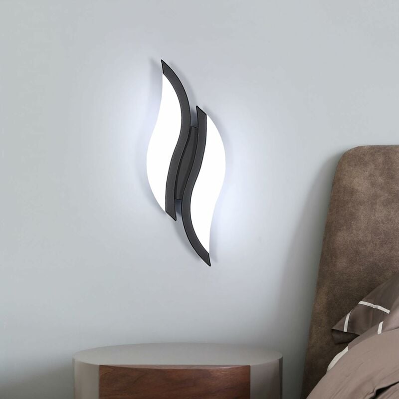 Applique Murale Intérieure led, Lampe Murale Moderne 12W 1350LM, Luminaire Mural Acrylique 6500K pour Chambre à Coucher Hall d'Entrée Salon Escaliers