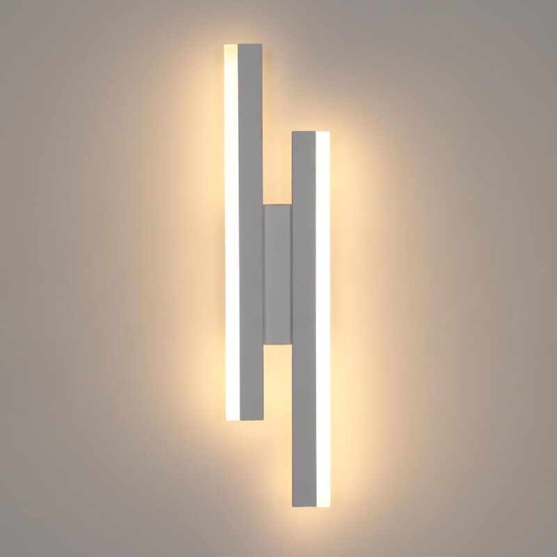Applique Murale Intérieure led Moderne, 16W 1800LM Lampe Murale 3000K Blanc Chaud, Acrylique et Métal Luminaire Mural Interieur pour Salon, Chambre,