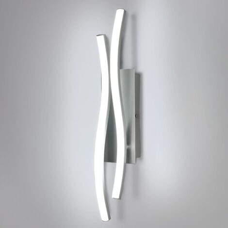 COMELY Applique Murale Intérieure LED, Moderne Lampe Murale 14W 1575LM, Aluminium Éclairage Luminaire Mural pour Salon Chambre Escalier, Lumière Blanche 6500K, Argent, 41cm
