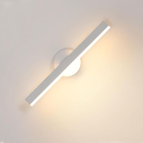 COMELY Applique Murale Interna LED Bianco 12W, Lampada da Parete in Alluminio Girevole a 360°, Applique Murale Moderna per Soggiorno, Camera da Letto, Scale e Corridoi - Luce Calda 3000K