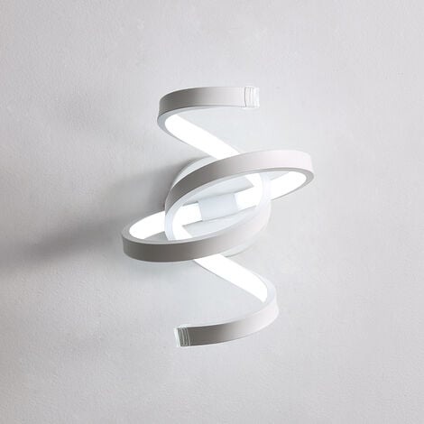 Lampe de nuit en forme de spirale Éclairage de table à LED de salon  acrylique contemporain - Clearhalo
