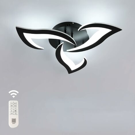 COMELY Dimmabile moderna Luce a soffitto a LED Dimmabile 35W 3937LM ACRILICO 3000K-6500K Illuminazione Illuminazione LIGHTING PIRMA DA Dia 58 cm (nero)