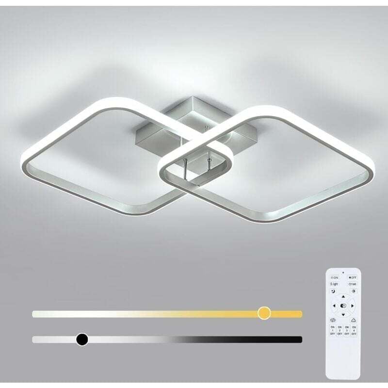 Image of Comely - Plafoniera a led dimmerabile, plafoniera a led moderna da 50 w e 5625 lm con telecomando, 3000 K-6500 k, lampada da soffitto per soggiorno,