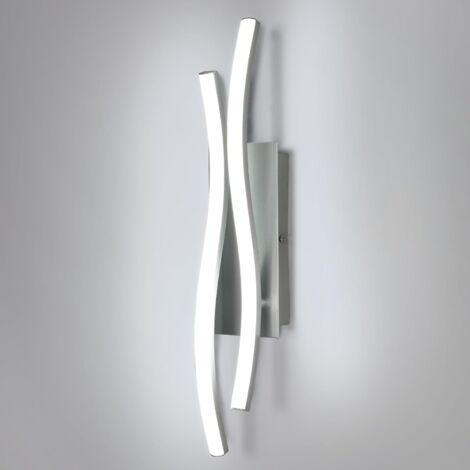 COMELY Innen LED Wandlampe Silber, Moderne Wandlampe 14W 1575LM, Kaltweißes Licht 6500K, Aluminium Wandbeleuchtung für Wohnzimmer Schlafzimmer Treppe - Länge 41cm